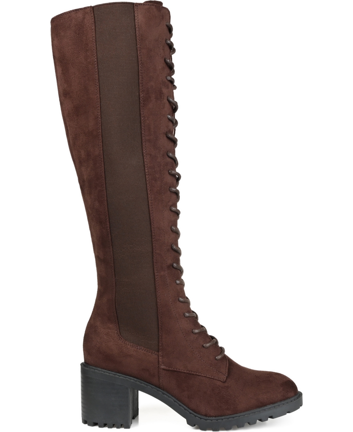 Journee Collection Women's Jenicca Wide Calf Lace Up Boots