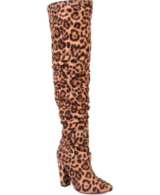 wide calf animal print boots