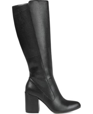 Women's Tavia Wide Calf Block Heel Knee High Boots