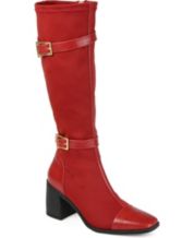 Macy's red sale leather boots