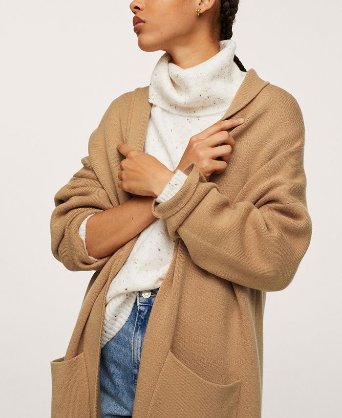 MANGO Women's Oversized Coat with Pockets Macy's