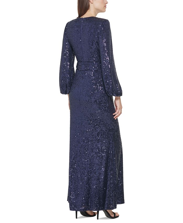 Vince Camuto Sequined Tie-Waist Gown & Reviews - Dresses - Women - Macy's