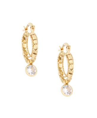 ETTIKA Beaded Crystal Hoop Earrings - Macy's