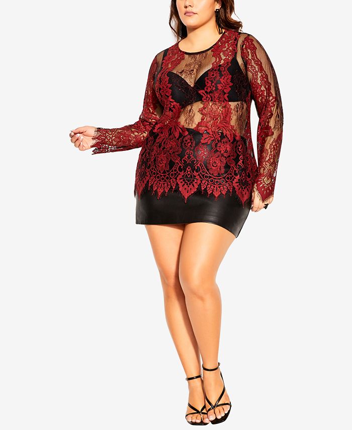 City chic sale lace top