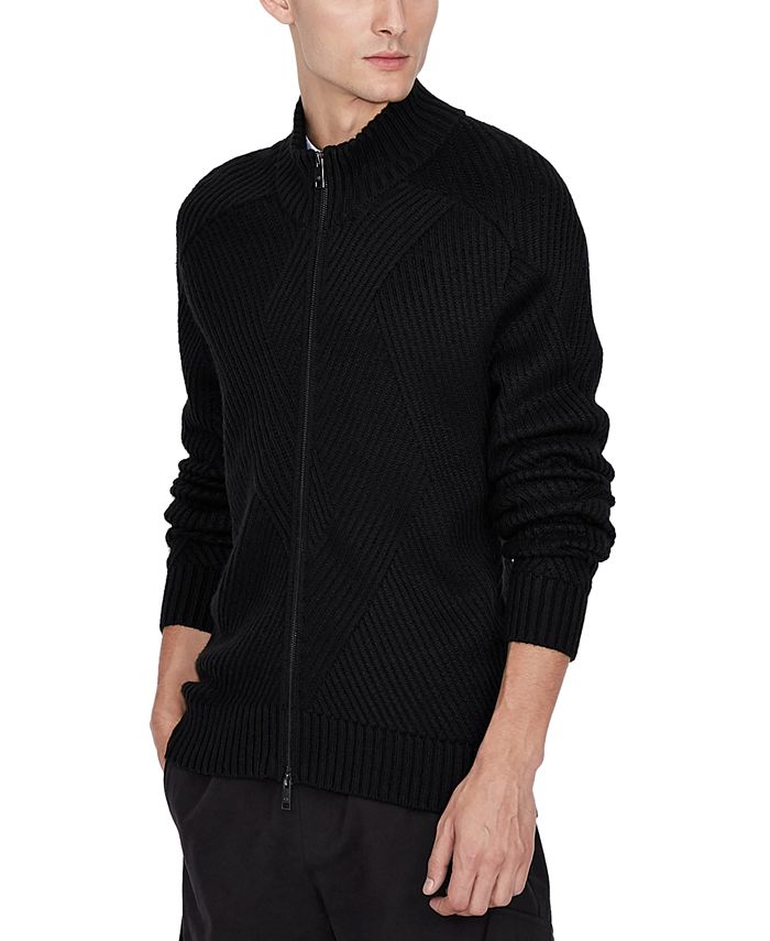 A|X Armani Exchange Men's Knit Zip Cardigan Sweater - Macy's