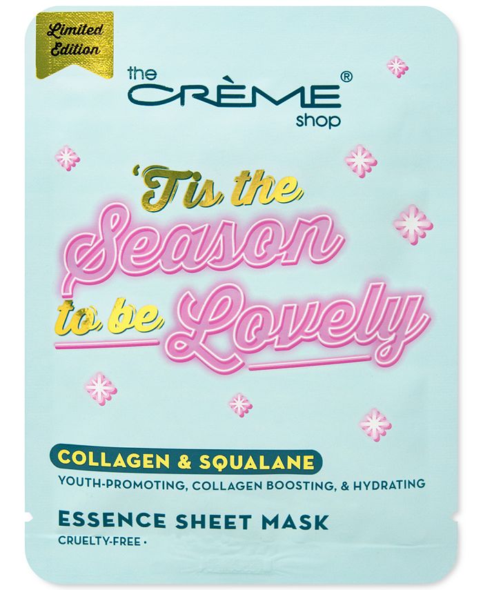 The Crème Shop Tis The Season To Be Lovely Essence Sheet Mask 5 Pk Macys 8158