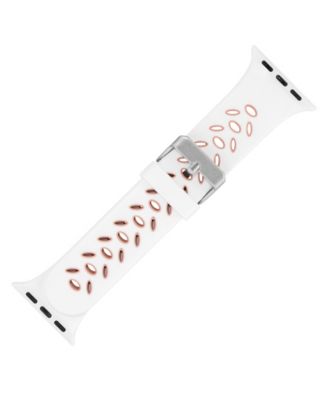 White and Pink Silicone Sport Band designed for Apple Watch&reg; 42mm (Series 1-3 only) & 44/45/46/49mm (Ultra & Ultra 2) 