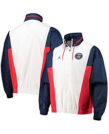 Men's White Paris Saint-Germain Full-Zip Hoodie Jacket