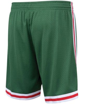 Men's Hunter Green Milwaukee Bucks Hardwood Classics Primary Logo Swingman Shorts