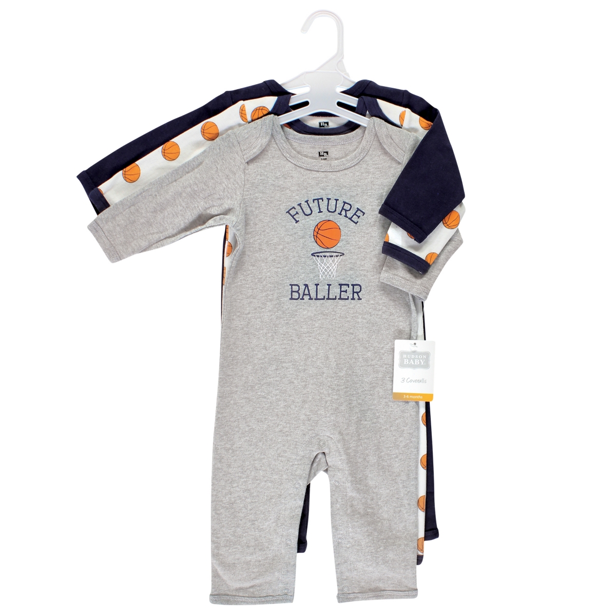 Baby Boys Cotton Coveralls, Pack of 3