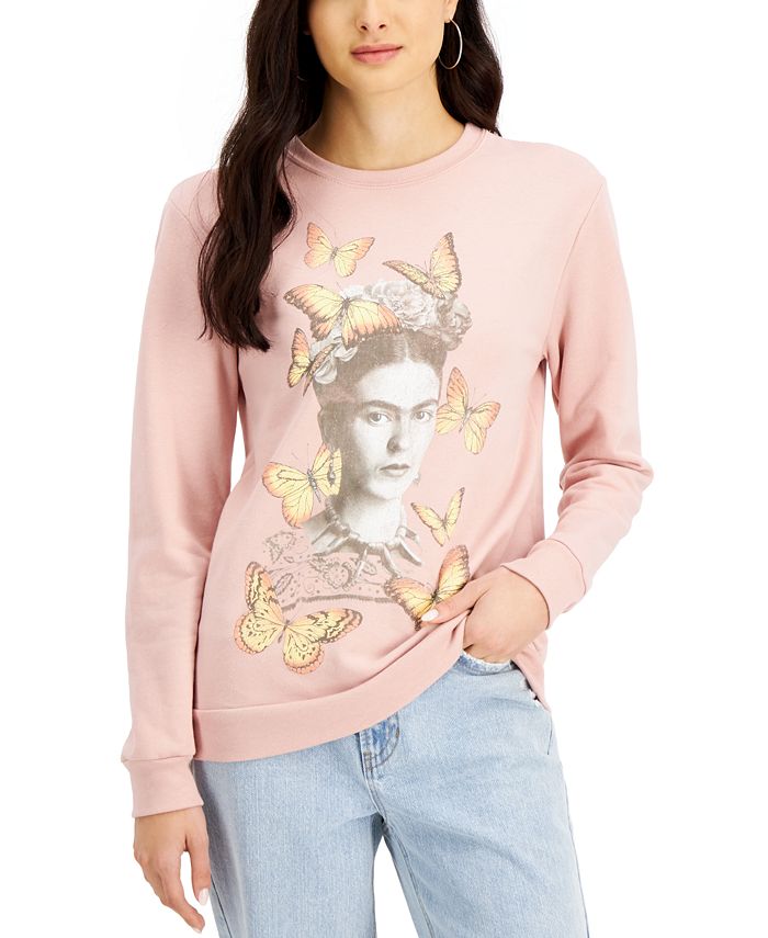 Love Tribe - Juniors' Frida Print Sweatshirt