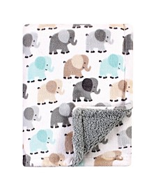 Baby Girls and Boys Plush Blanket with Sherpa Back