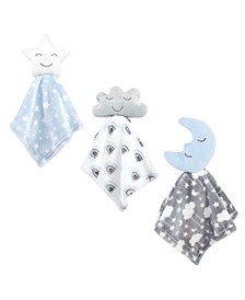 Baby Boys Animal Face Security Blankets, Pack of 3