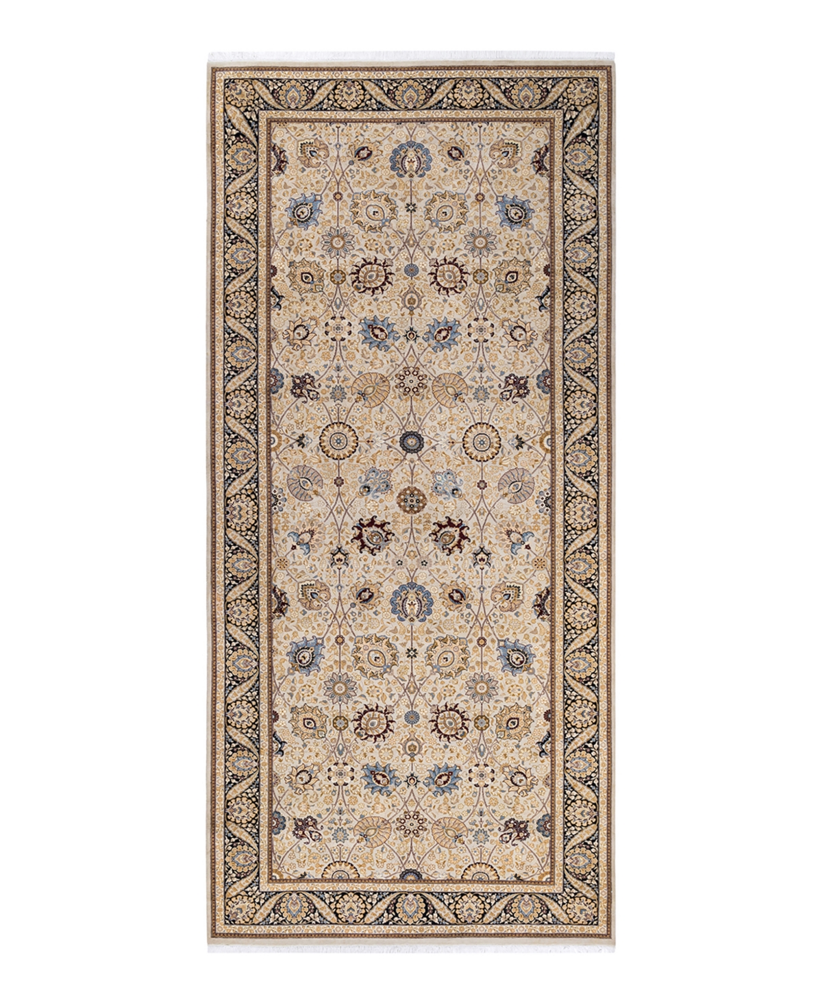 Closeout! Adorn Hand Woven Rugs Mogul M1189 6'2in x 13'9in Runner Area Rug - Ivory
