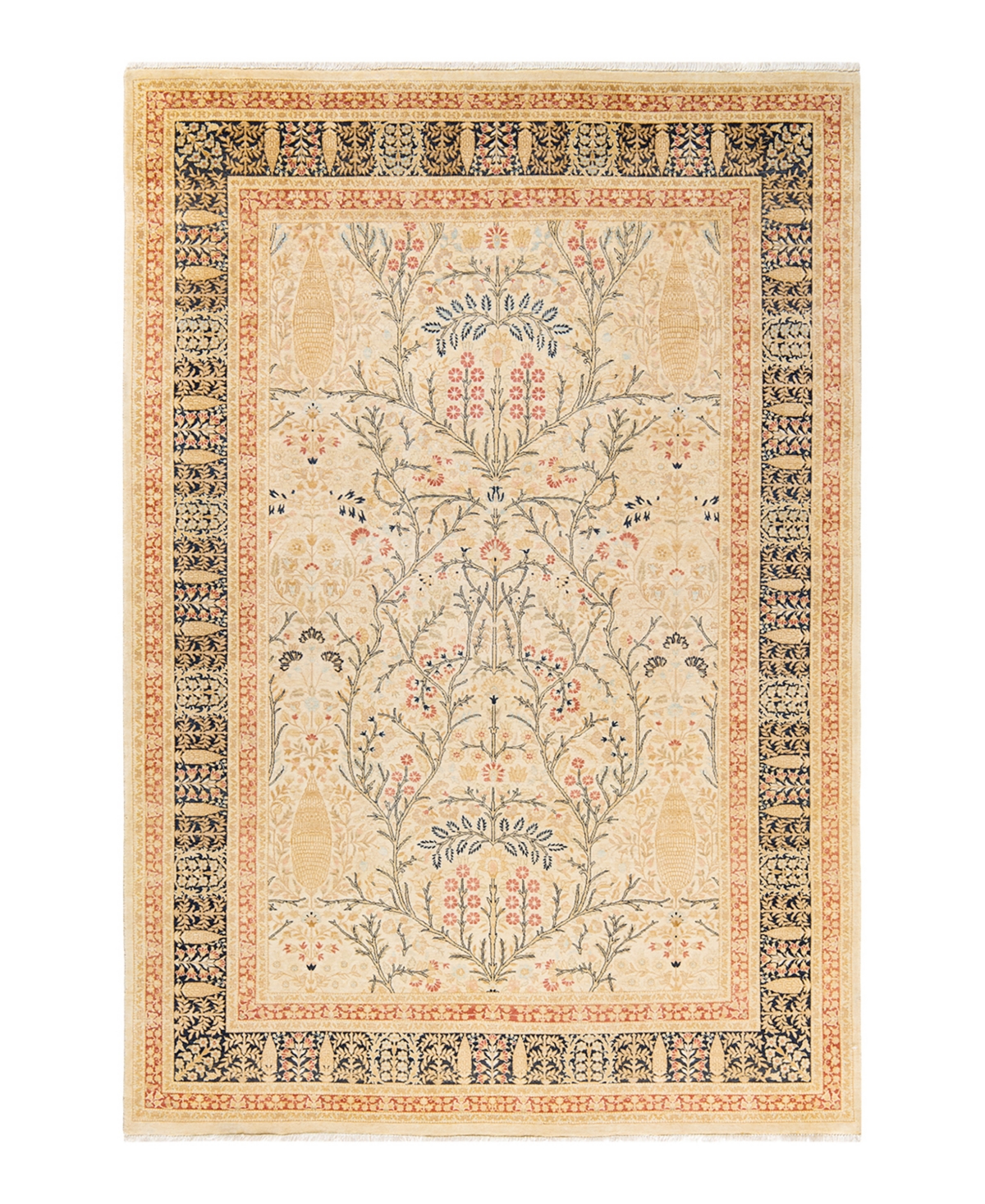 Closeout! Adorn Hand Woven Rugs Mogul M1195 6'1in x 8'10in Area Rug - Ivory