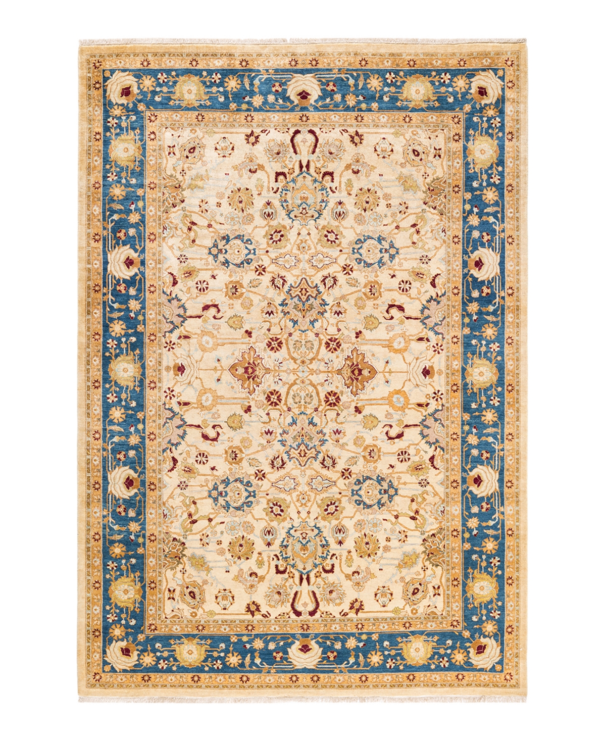Closeout! Adorn Hand Woven Rugs Mogul M1210 6'1in x 8'10in Area Rug - Ivory