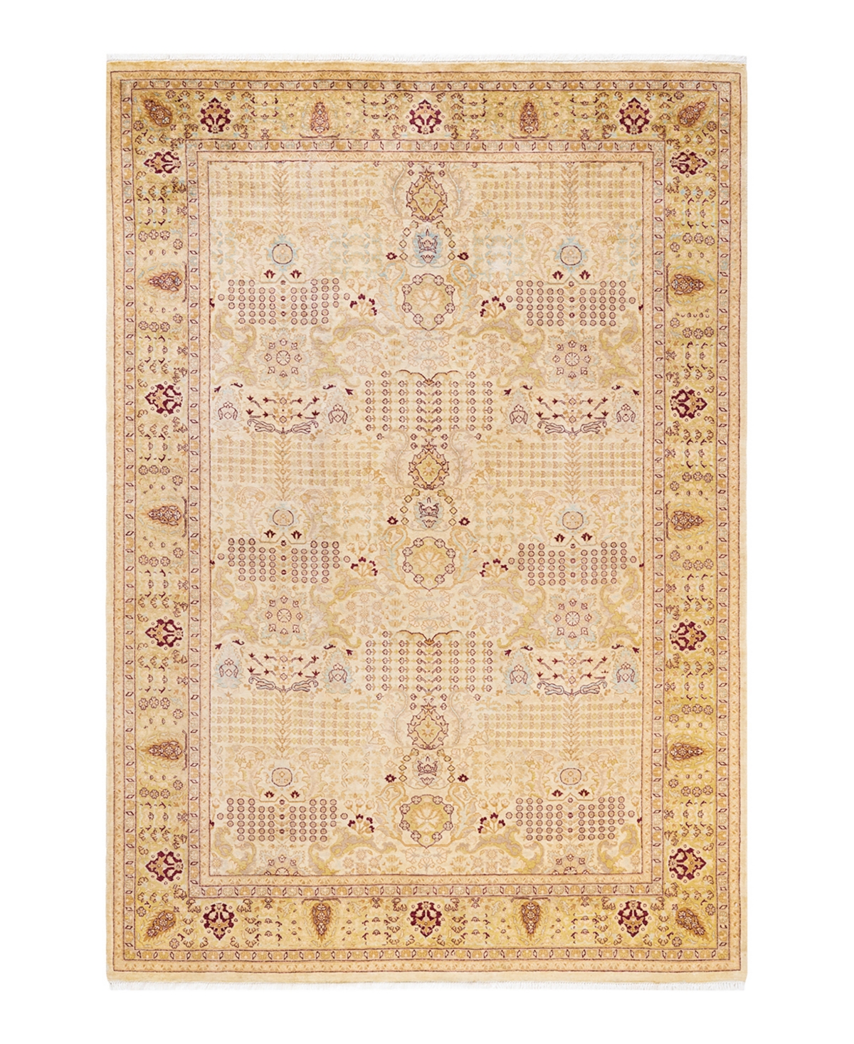 Closeout! Adorn Hand Woven Rugs Mogul M1210 6'1in x 8'10in Area Rug - Ivory