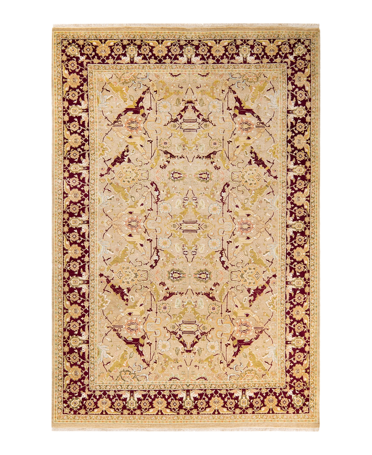 Closeout! Adorn Hand Woven Rugs Mogul M1273 6'1in x 9'3in Area Rug - Yellow