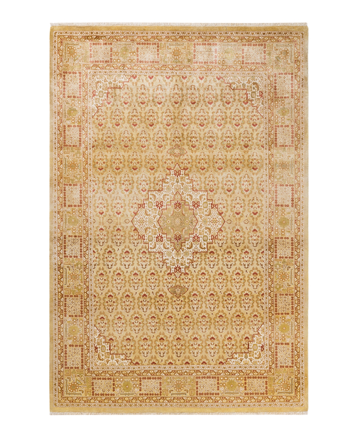 Closeout! Adorn Hand Woven Rugs Mogul M1289 6'1in x 9'3in Area Rug - Yellow