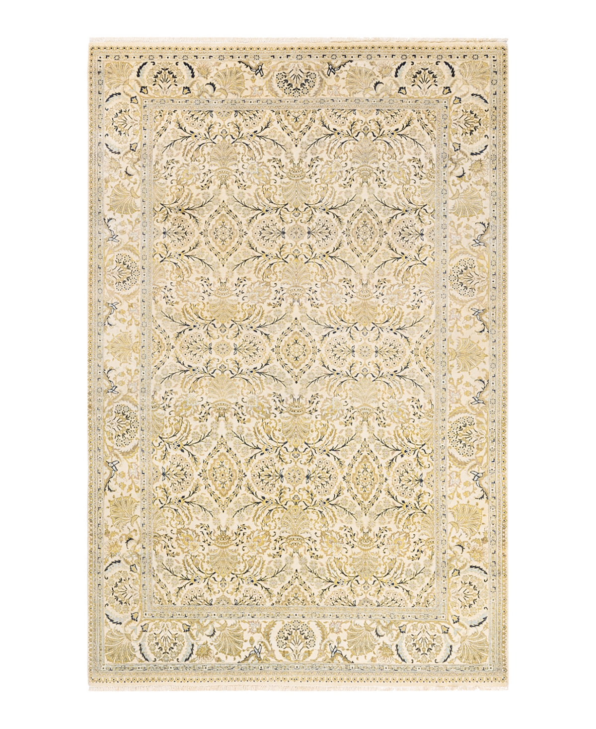 Closeout! Adorn Hand Woven Rugs Mogul M1381 6'2in x 9'6in Area Rug - Ivory