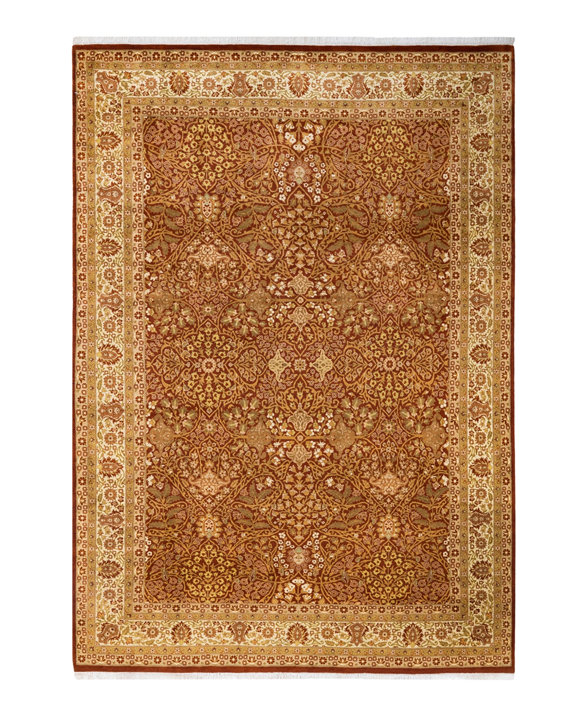 Closeout! Adorn Hand Woven Rugs Mogul M1416 6'1in x 8'10in Area Rug - Orange