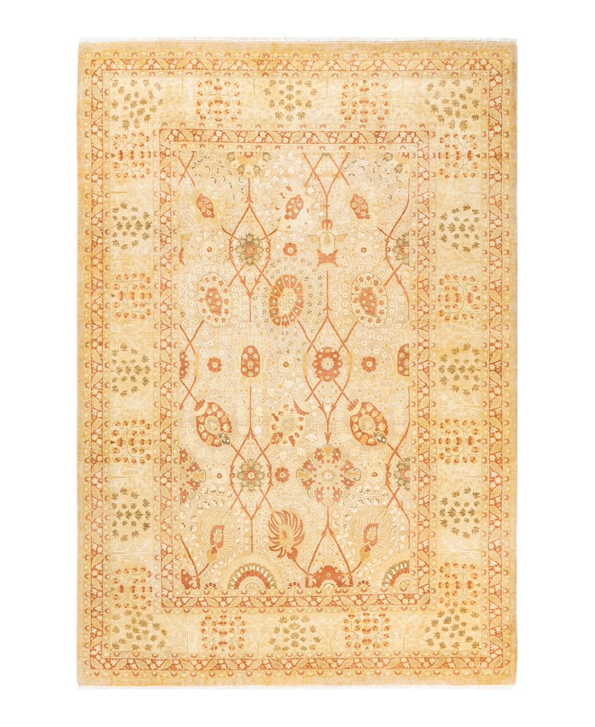 Closeout! Adorn Hand Woven Rugs Mogul M1422 6'2in x 9'3in Area Rug - Ivory