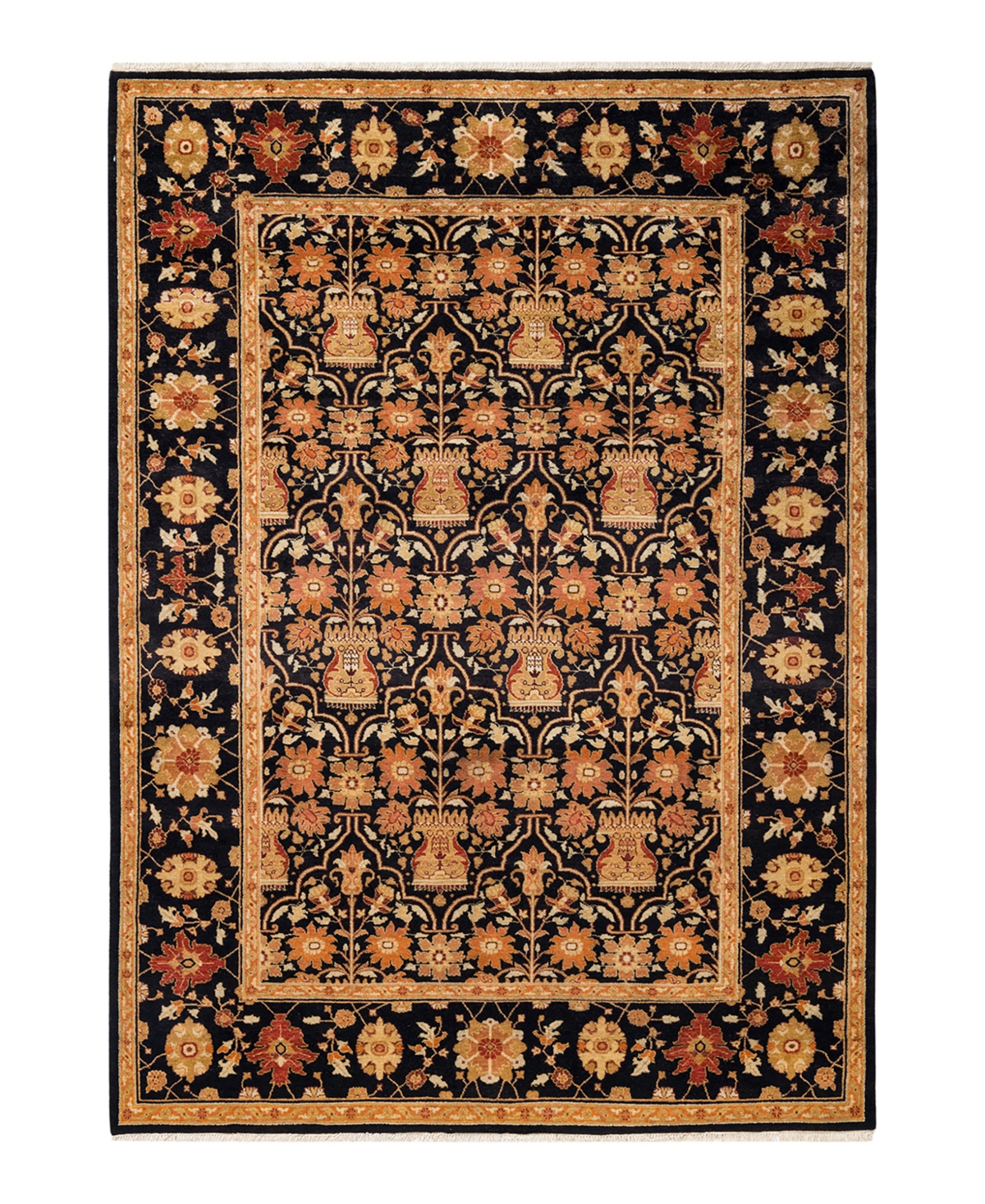 Closeout! Adorn Hand Woven Rugs Eclectic M1457 6'1in x 8'7in Area Rug - Black