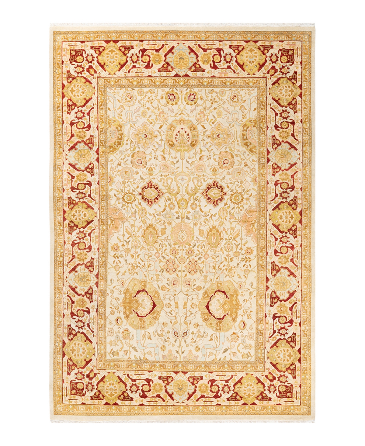 Closeout! Adorn Hand Woven Rugs Mogul M1494 6'2in x 9'2in Area Rug - Ivory