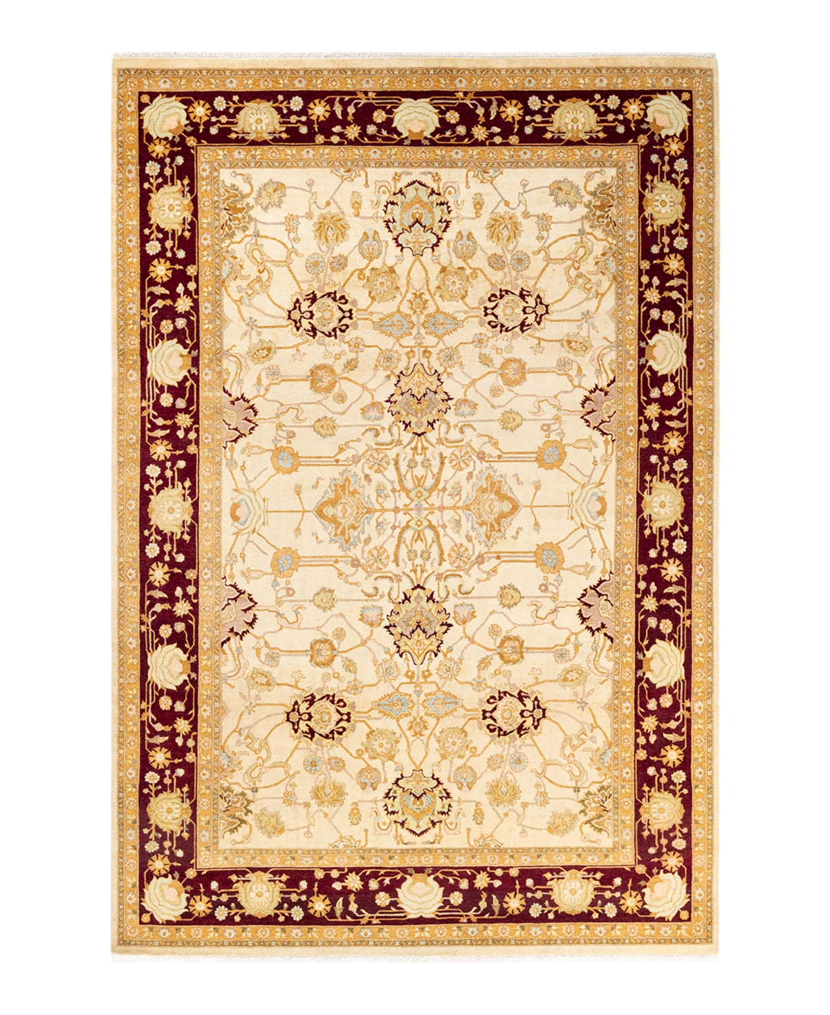 Closeout! Adorn Hand Woven Rugs Mogul M1494 6'1in x 9'2in Area Rug - Ivory