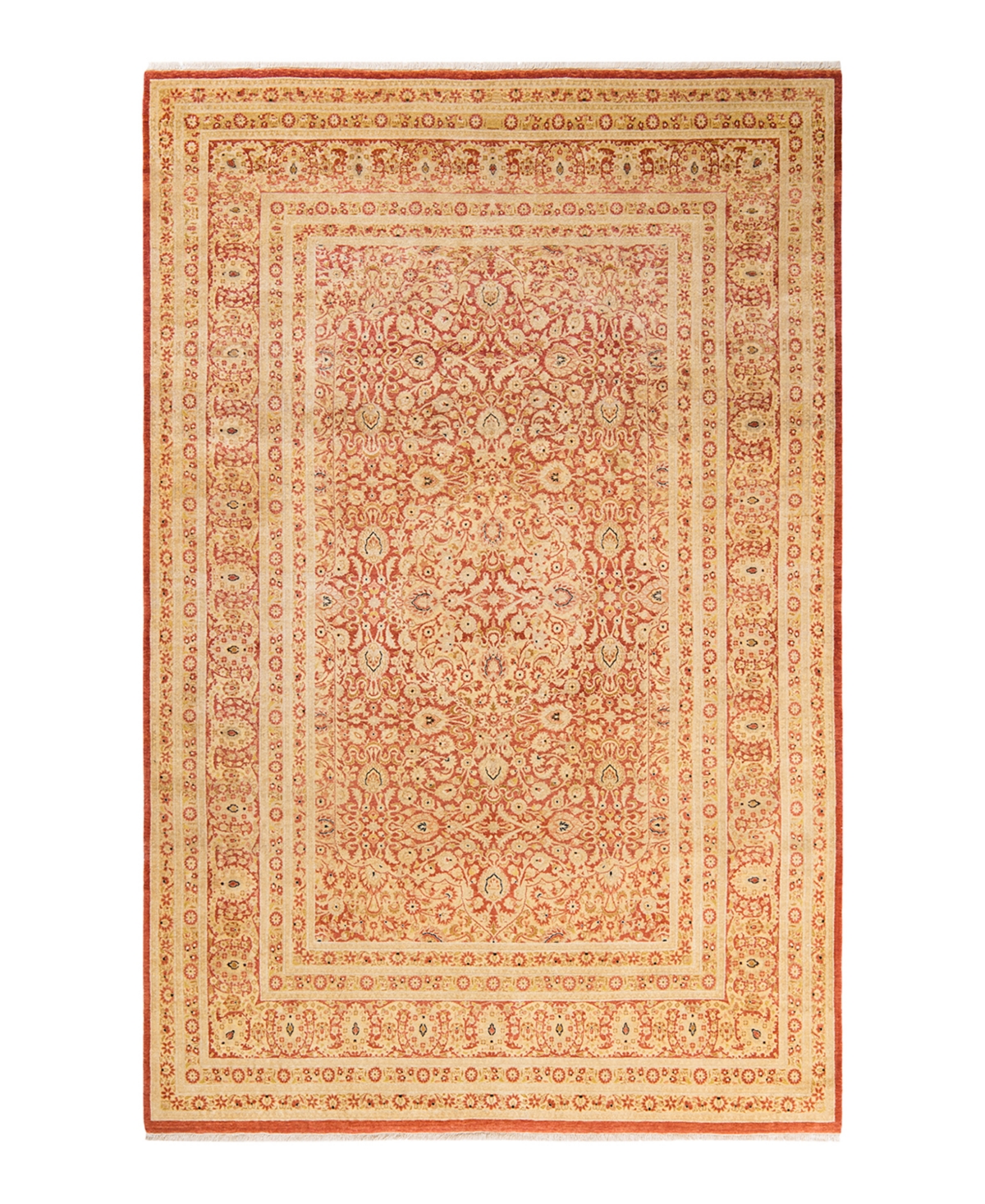 Closeout! Adorn Hand Woven Rugs Mogul M1494 6'1in x 9'5in Area Rug - Orange