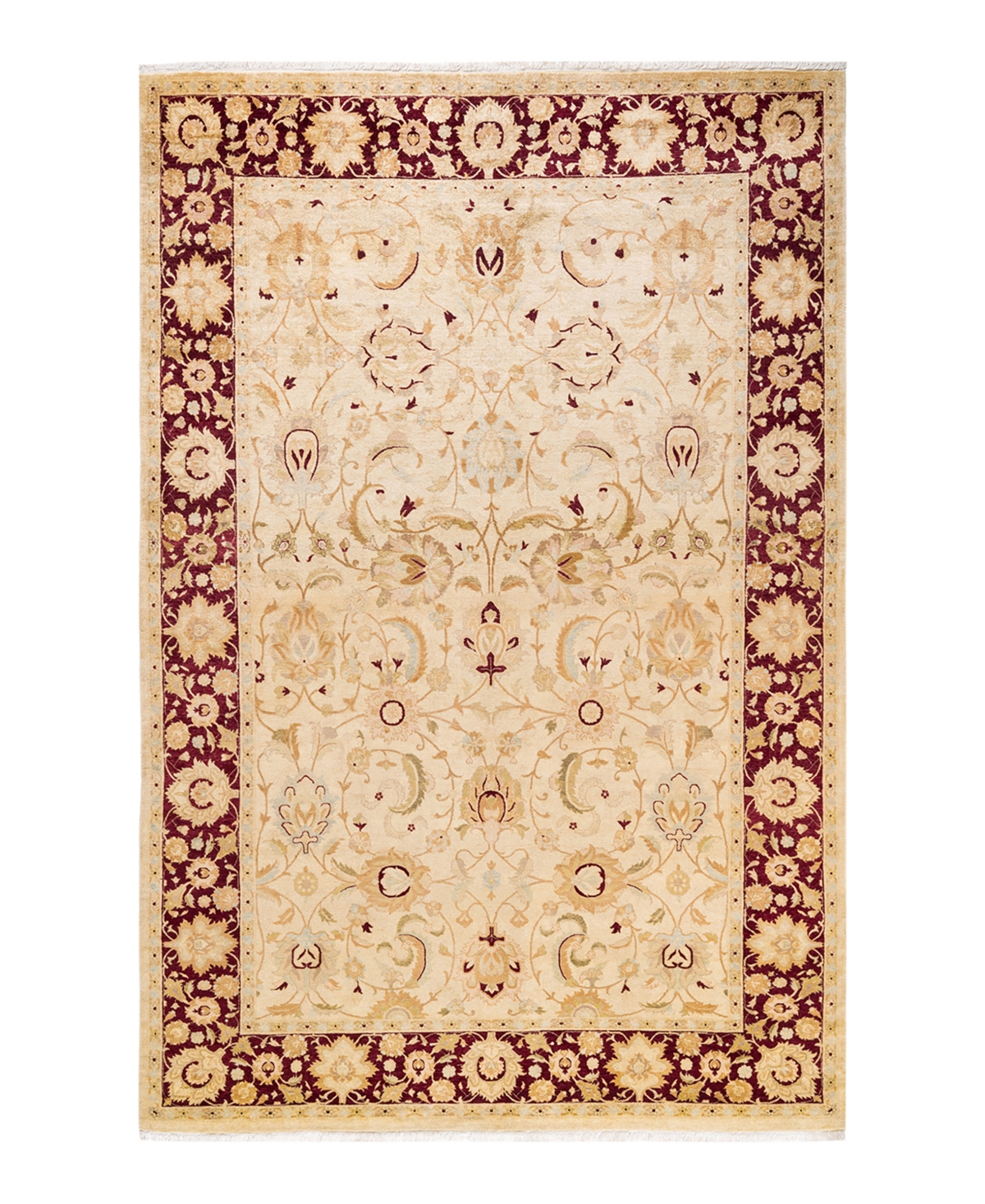 Closeout! Adorn Hand Woven Rugs Mogul M1494 6'1in x 9'5in Area Rug - Ivory