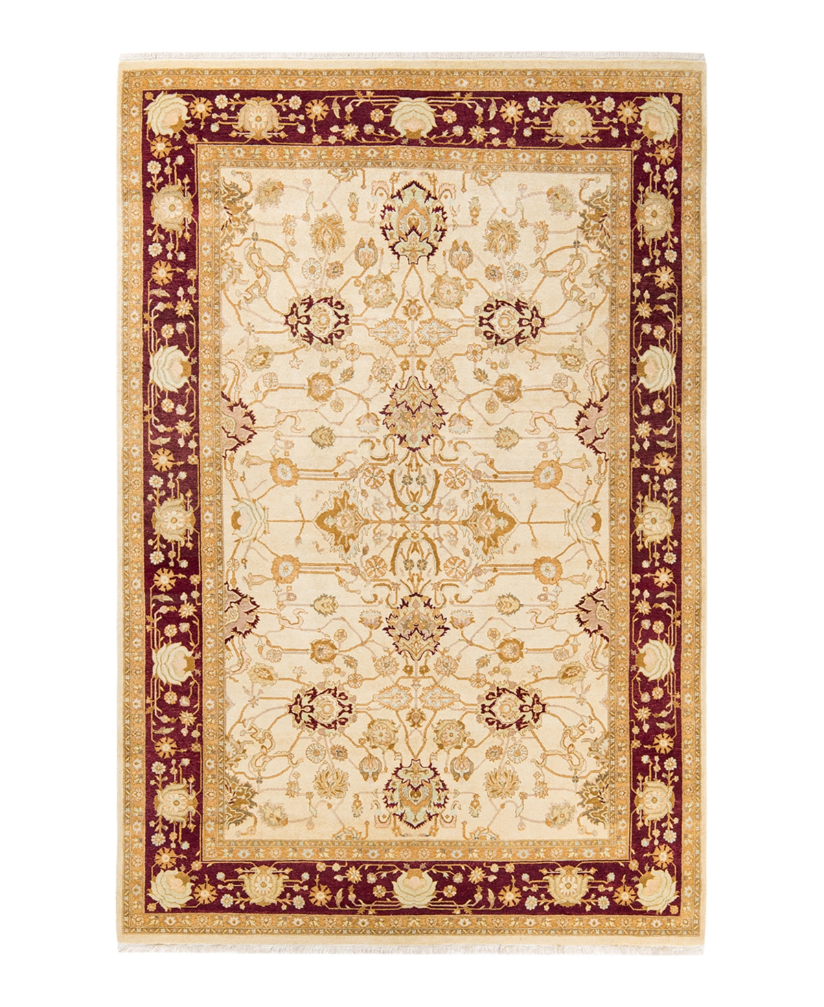 Closeout! Adorn Hand Woven Rugs Mogul M1494 6'2in x 9'5in Area Rug - Ivory