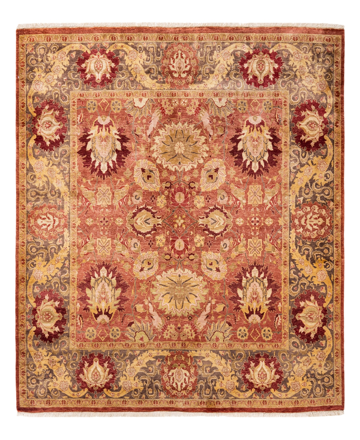 Closeout! Adorn Hand Woven Rugs Mogul M1567 5'10in x 6'2in Square Area Rug - Pink