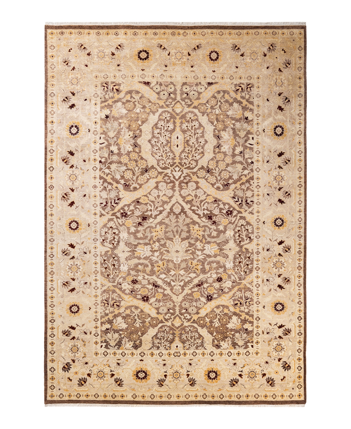 Closeout! Adorn Hand Woven Rugs Eclectic M1612 5'10in x 8'9in Area Rug - Brown