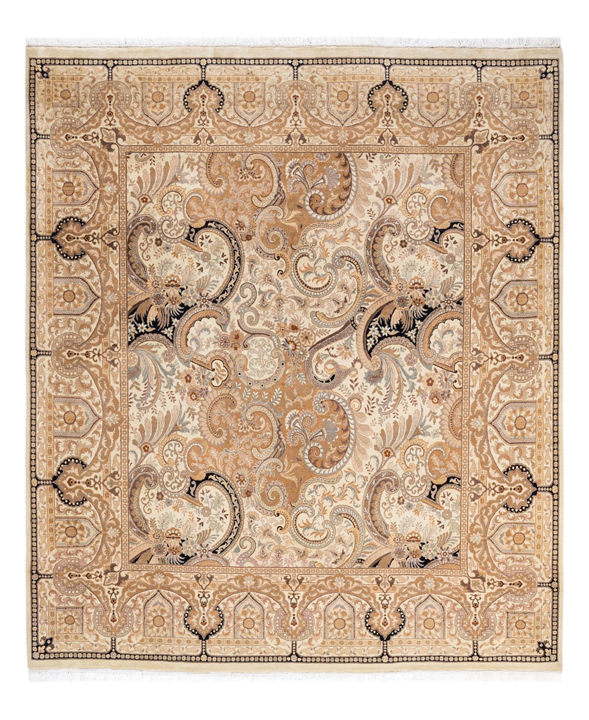 Closeout! Adorn Hand Woven Rugs Mogul M1633 6'2in x 6'4in Square Area Rug - Ivory