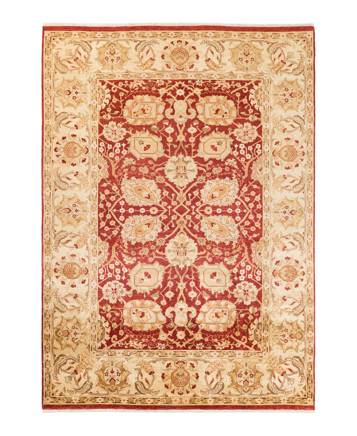 Closeout! Adorn Hand Woven Rugs Eclectic M1686 6'1in x 8'8in Area Rug - Orange