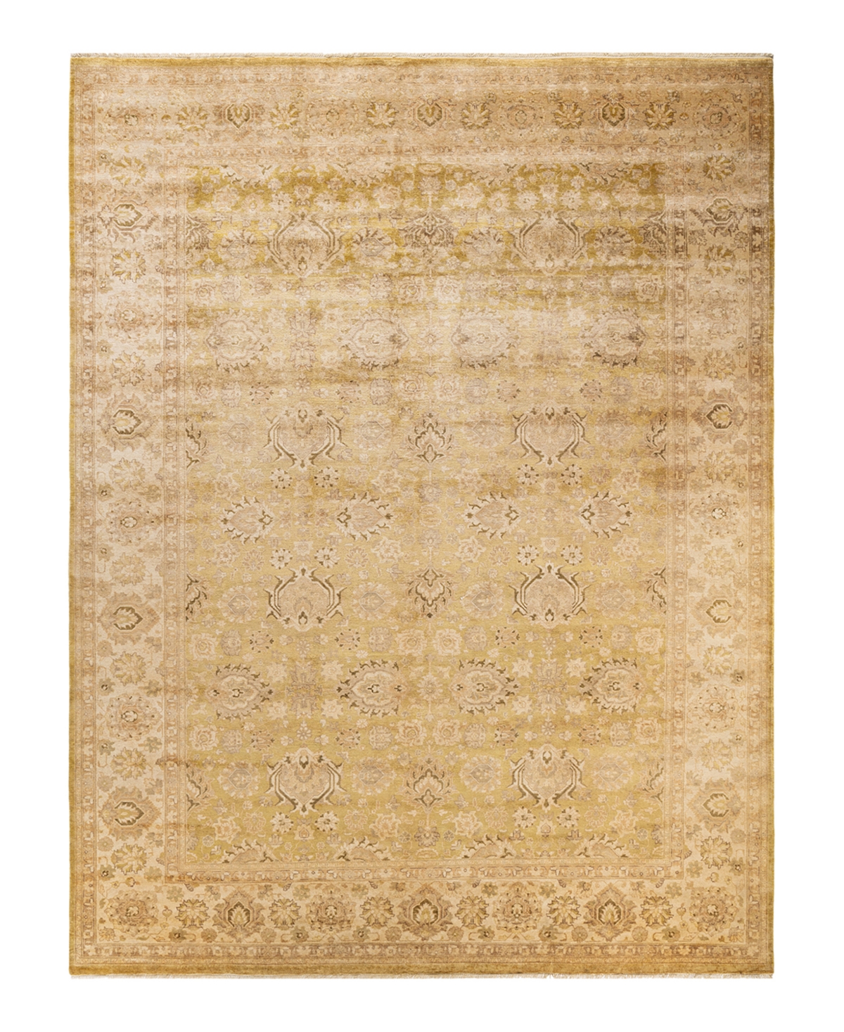 Closeout! Adorn Hand Woven Rugs Eclectic M1675 9'1in x 12'3in Area Rug - Lime