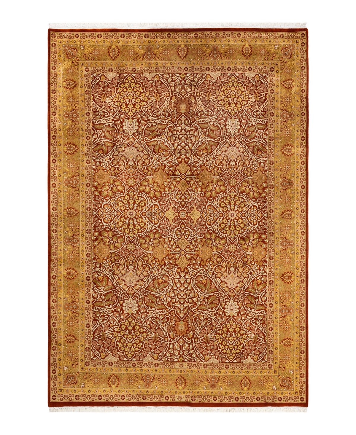 Closeout! Adorn Hand Woven Rugs Mogul M1398 6'2in x 9'3in Area Rug - Rust