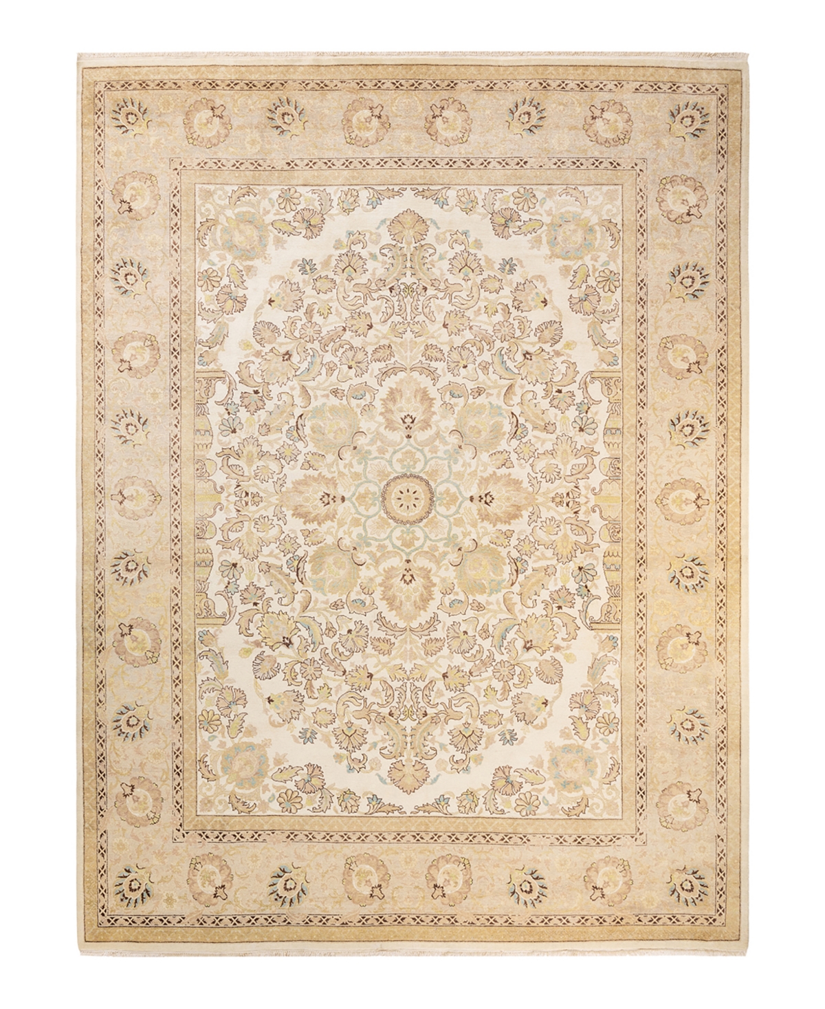 Closeout! Adorn Hand Woven Rugs Eclectic M1540 9'1in x 12'2in Area Rug - Ivory