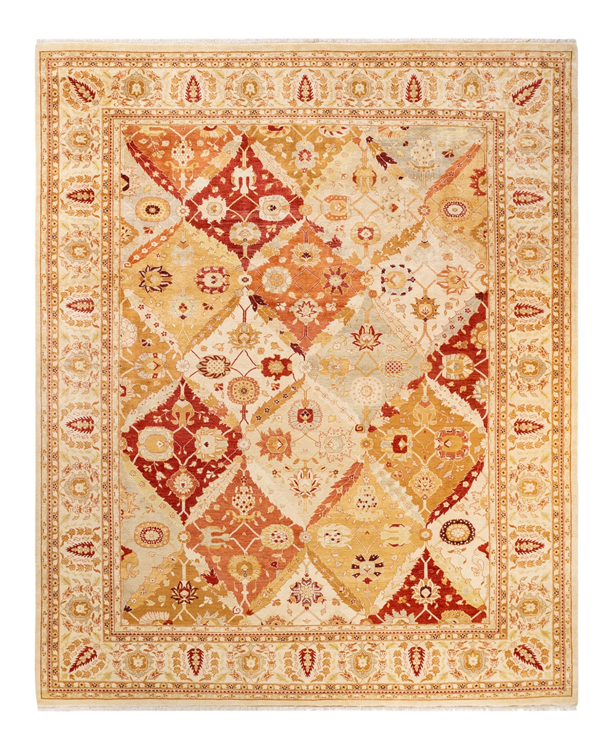 Closeout! Adorn Hand Woven Rugs Eclectic M1504 9'1in x 12'1in Area Rug - Ivory