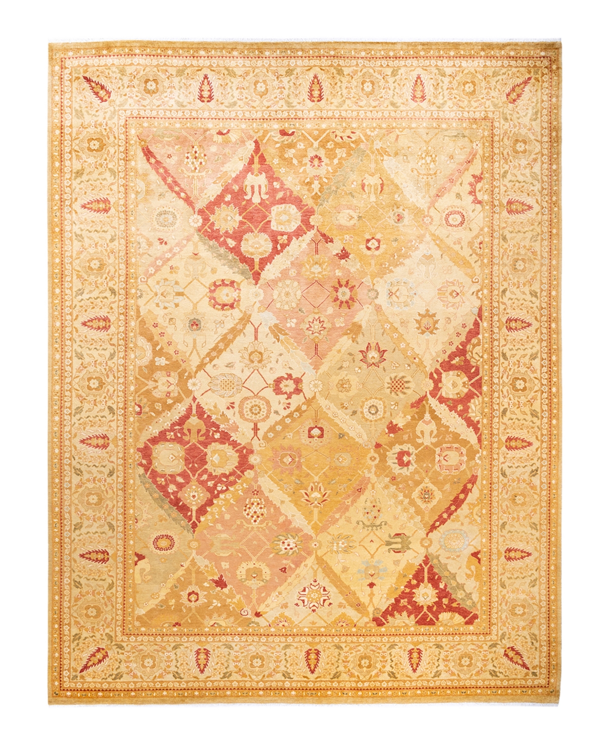 Closeout! Adorn Hand Woven Rugs Eclectic M1425 9'1in x 12'3in Area Rug - Yellow