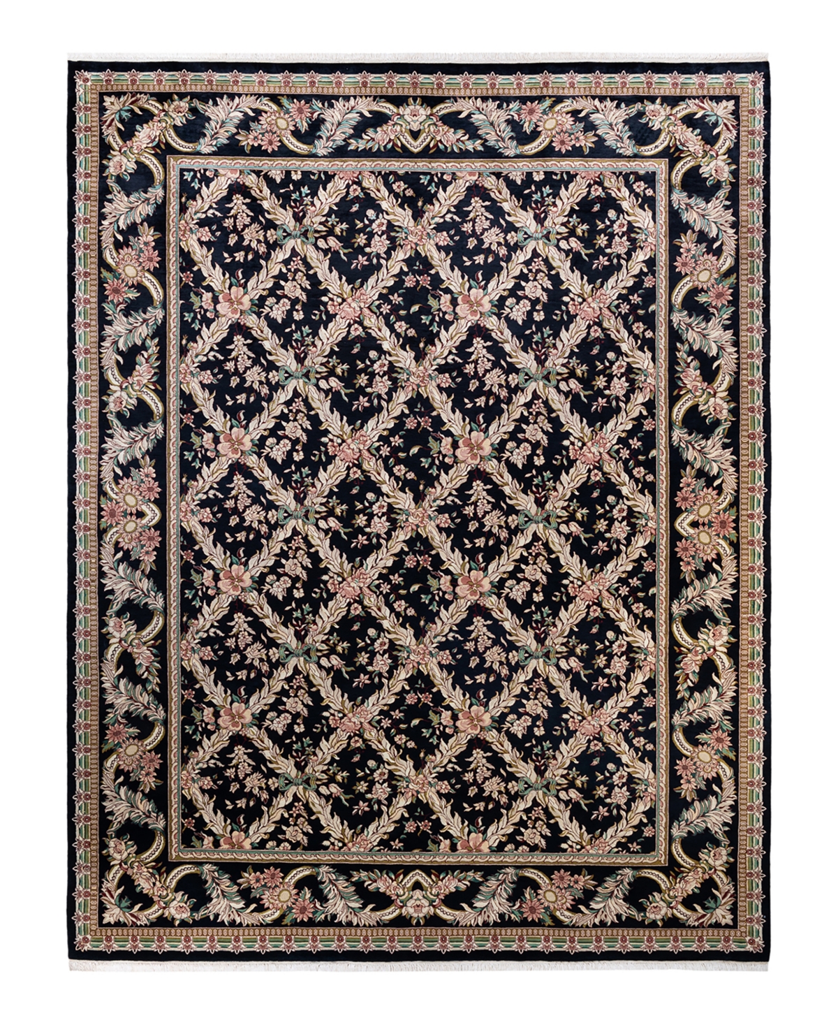 Closeout! Adorn Hand Woven Rugs Mogul M1404 9'4in x 12'1in Area Rug - Black