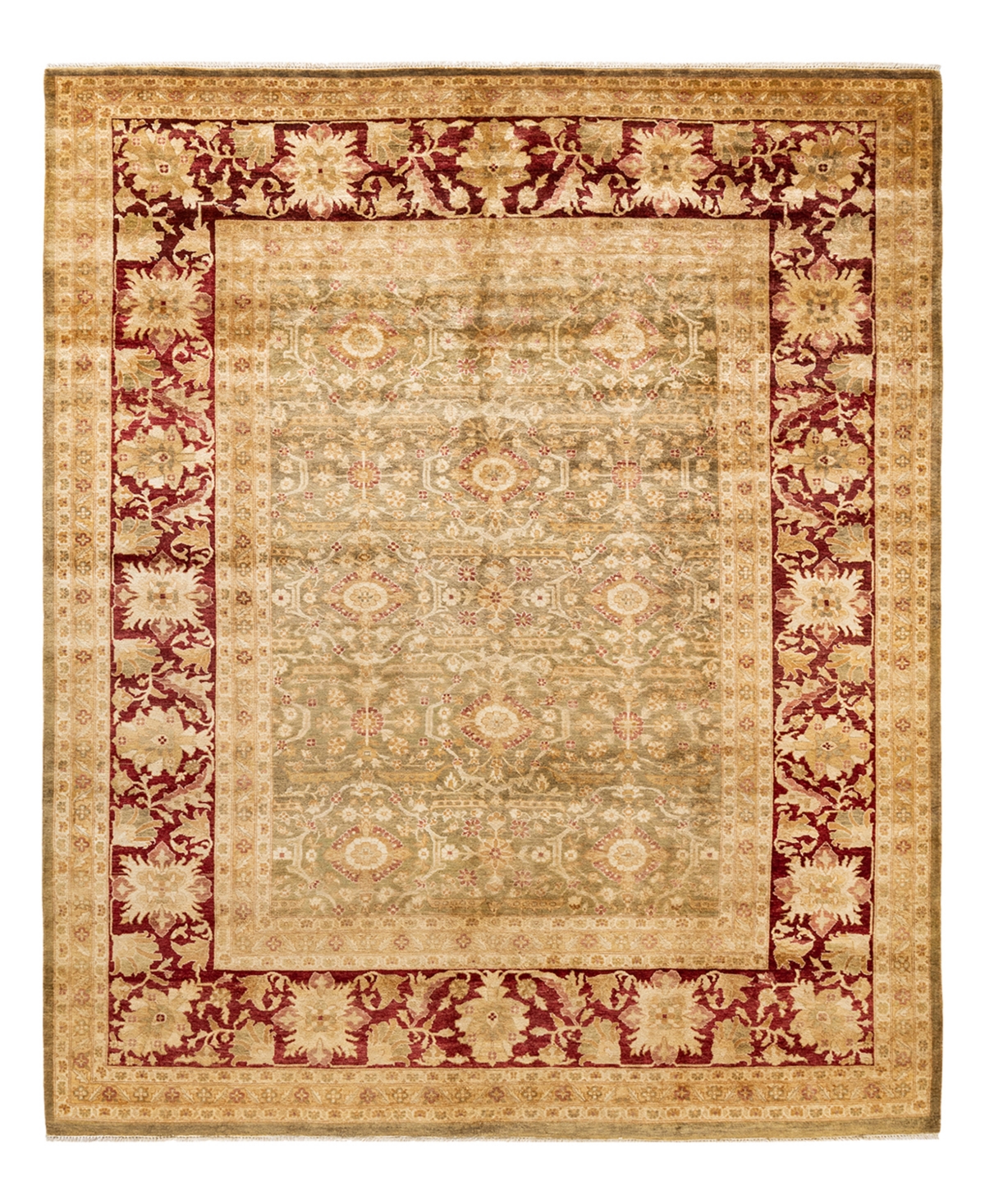 Closeout! Adorn Hand Woven Rugs Eclectic M1675 8'1in x 9'10in Area Rug - Green