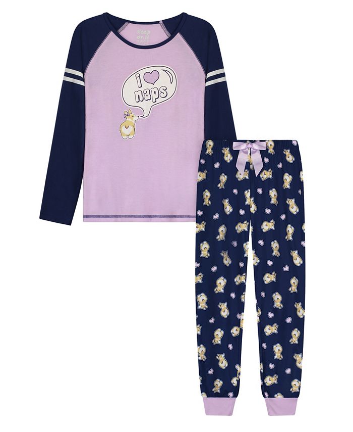 Sleep On It Big Girls Pajama Set, 2 Piece Macy's