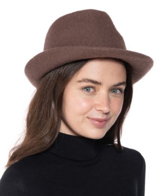 Nine West Women s Wool Blend Packable Wool Fedora Hat Macy s