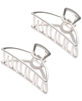 Photo 1 of INC International Concepts Silver-Tone Open 2pc Hair Claw Clip,