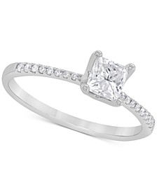 Diamond Princess Engagement Ring (5/8 ct. t.w.) in 14k White Gold