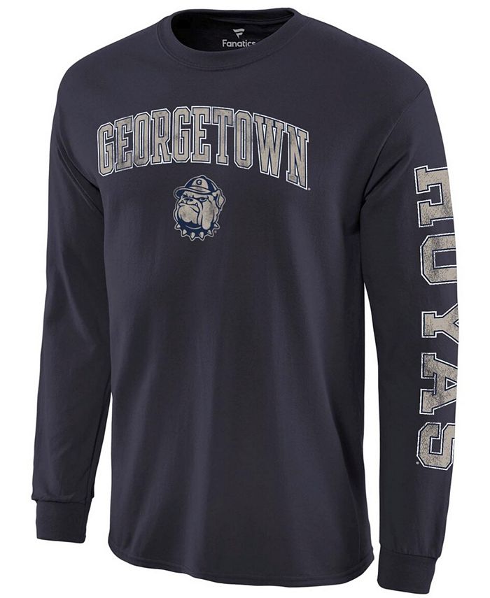 Fanatics Men's Navy Georgetown Hoyas Distressed Arch Over Logo Long ...