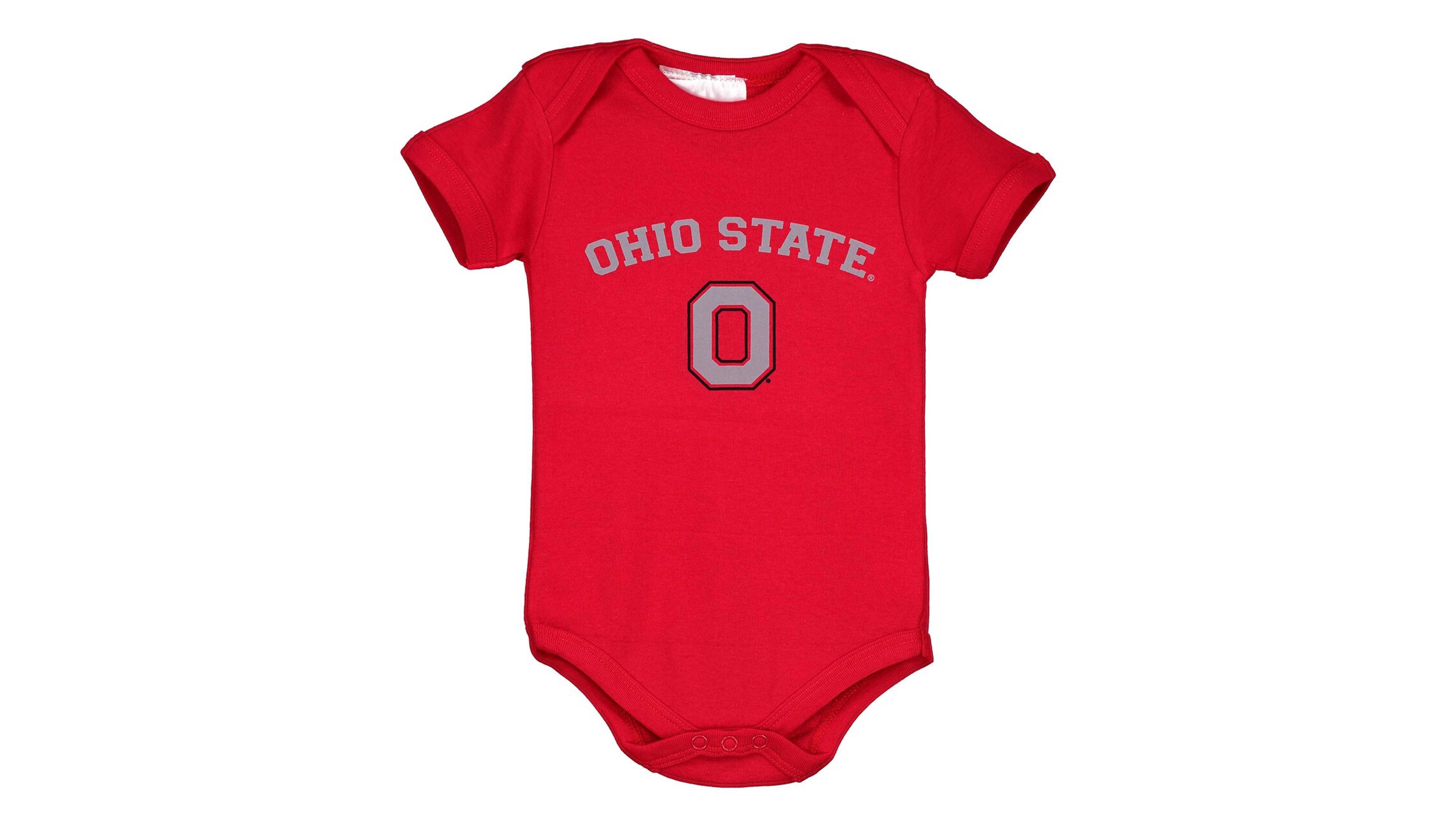 Infant Boys and Girls Scarlet Ohio State Buckeyes Arch and Logo Bodysuit