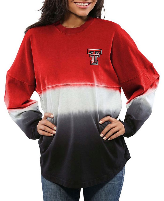 Spirit Jersey Women's Red Texas Tech Red Raiders Ombre Long Sleeve